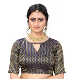 Thumbnail for Vamika Ethnic Fire Mustard Cotton Silk Weaving Saree - Distacart