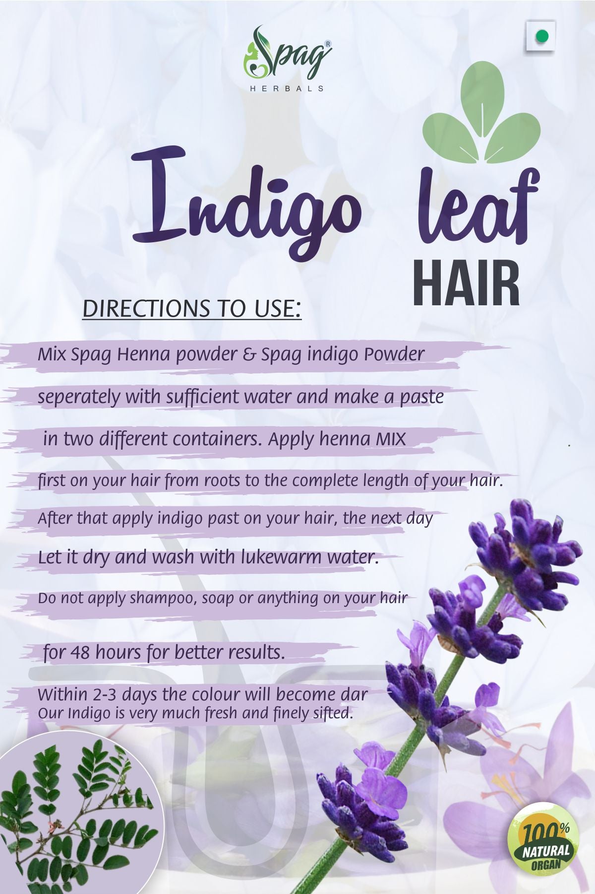 Spag Herbals Premium Indigo Powder - Distacart