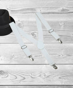 Thumbnail for Manet Boys Solid Suspenders - White - Distacart