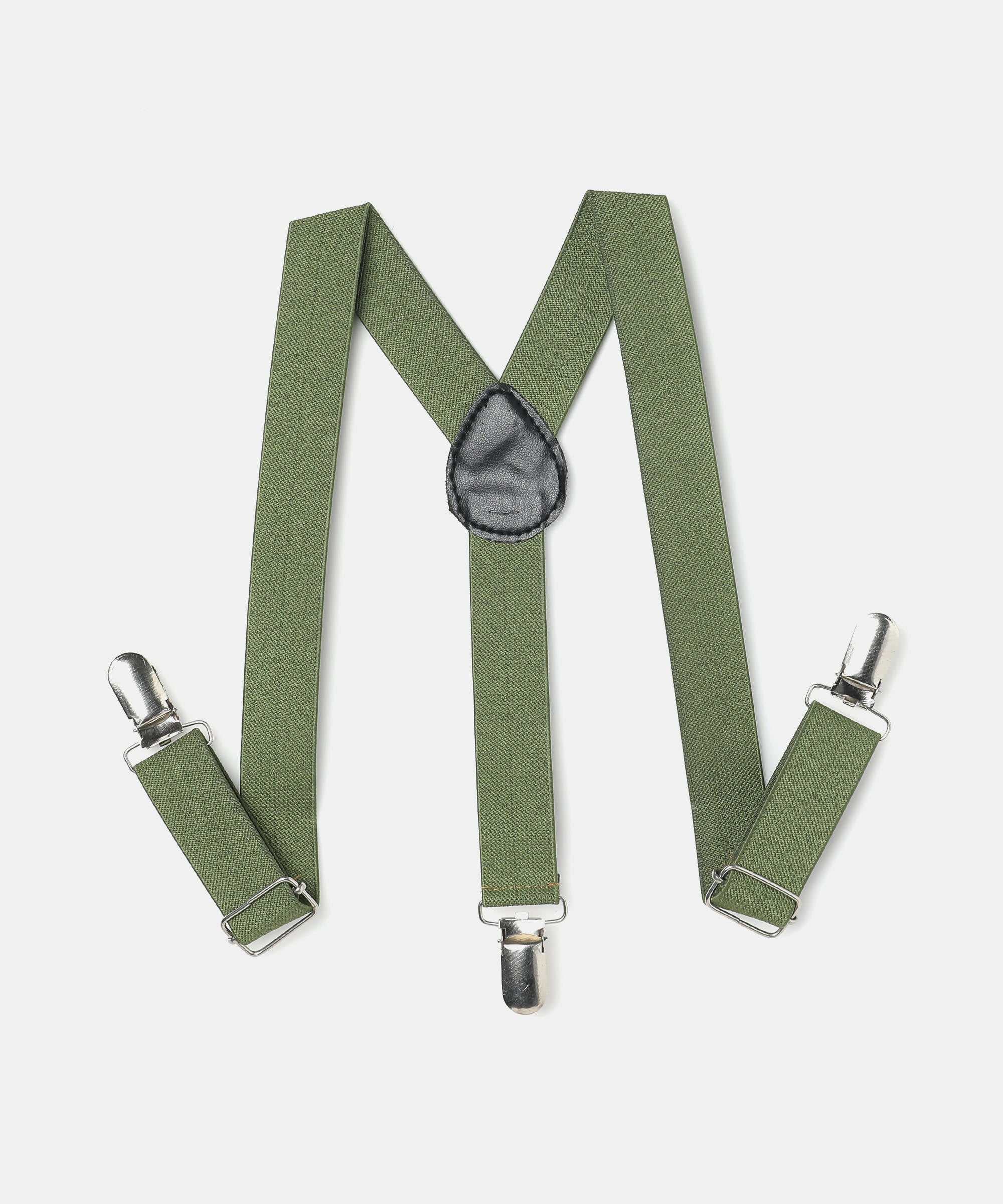 Manet Boys Solid Suspenders - Olive Green - Distacart