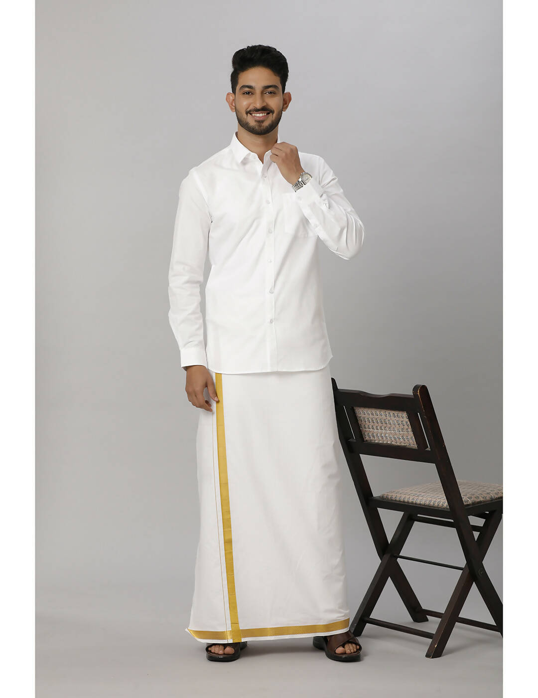 Ramraj Cotton Mens Fullsleeve White Shirt Pus Size - Distacart