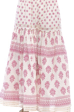 Thumbnail for Mominos Fashion Cotton Block Print With Lace Work Off White Maroon Color Prints Palazzo - Distacart
