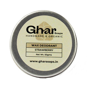 Ghar Soaps Organic Wax Deodorant Strawberry