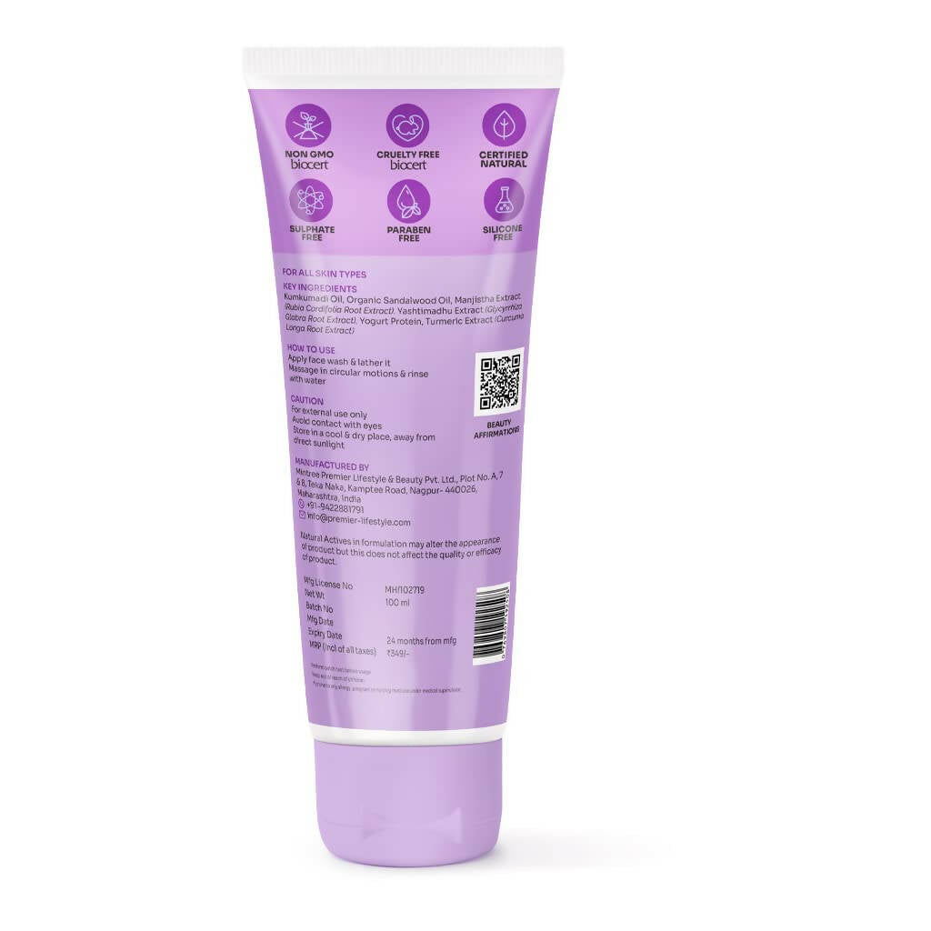 Vedic Valley Face Wash Bio Brightening With Kumkumadi Oil & Yogurt Protein - Distacart