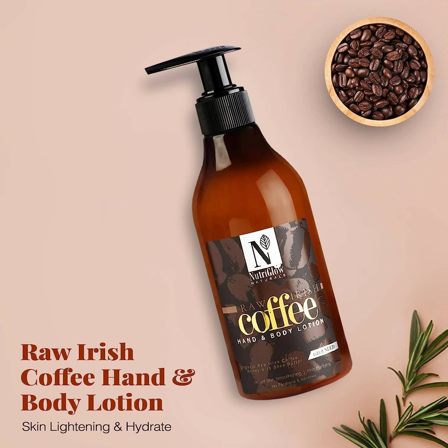 NutriGlow NATURAL'S Raw Irish Coffee Hand and Body Lotion - Distacart
