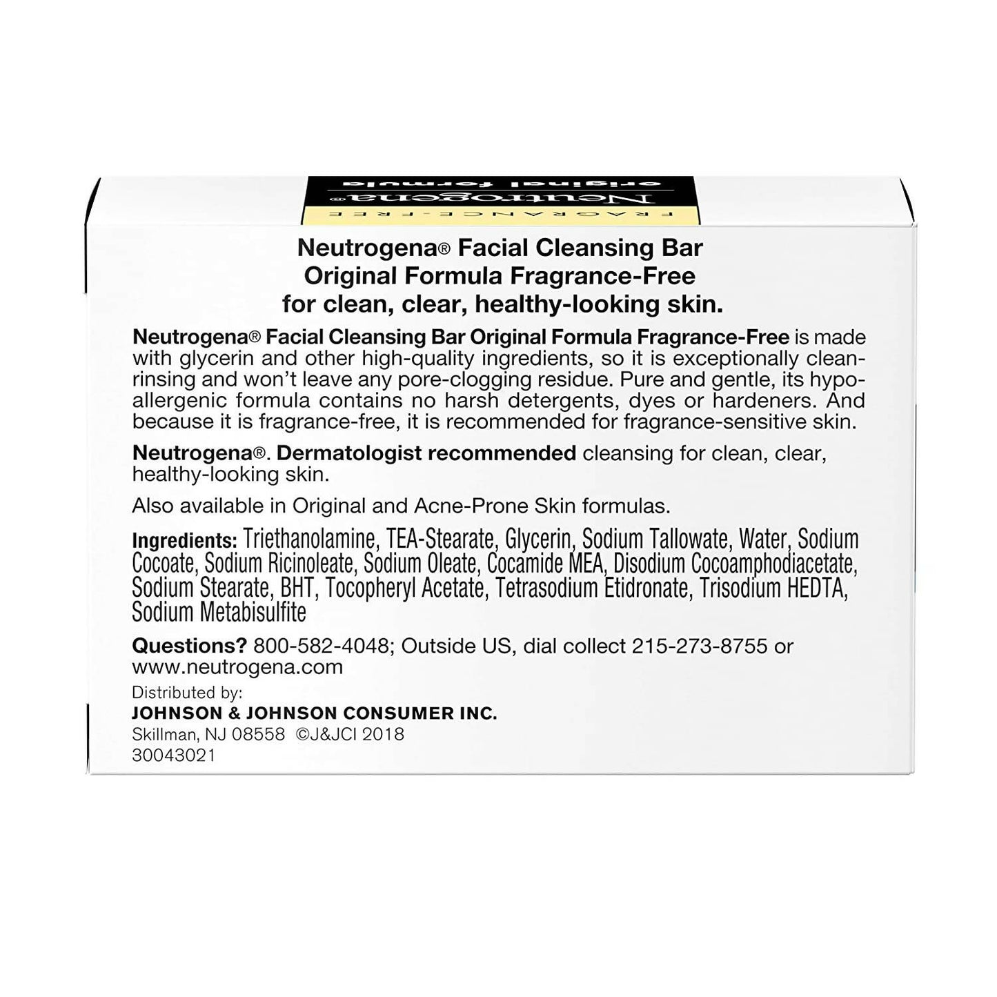 Neutrogena Original Facial Bar - Distacart
