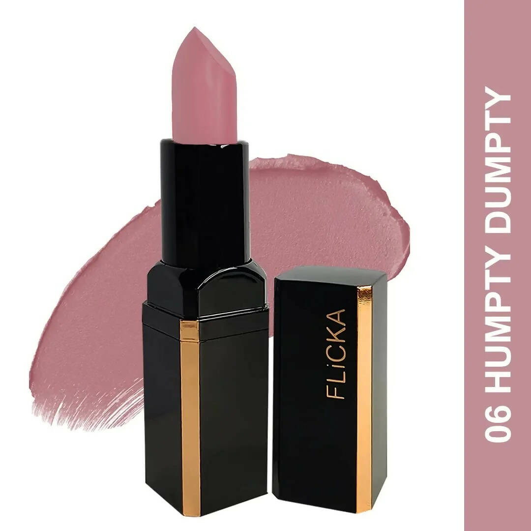 FLiCKA Lip Poetry Matte Lipstick Shade 06 Humpty Dumpty - Brown Nude - Distacart