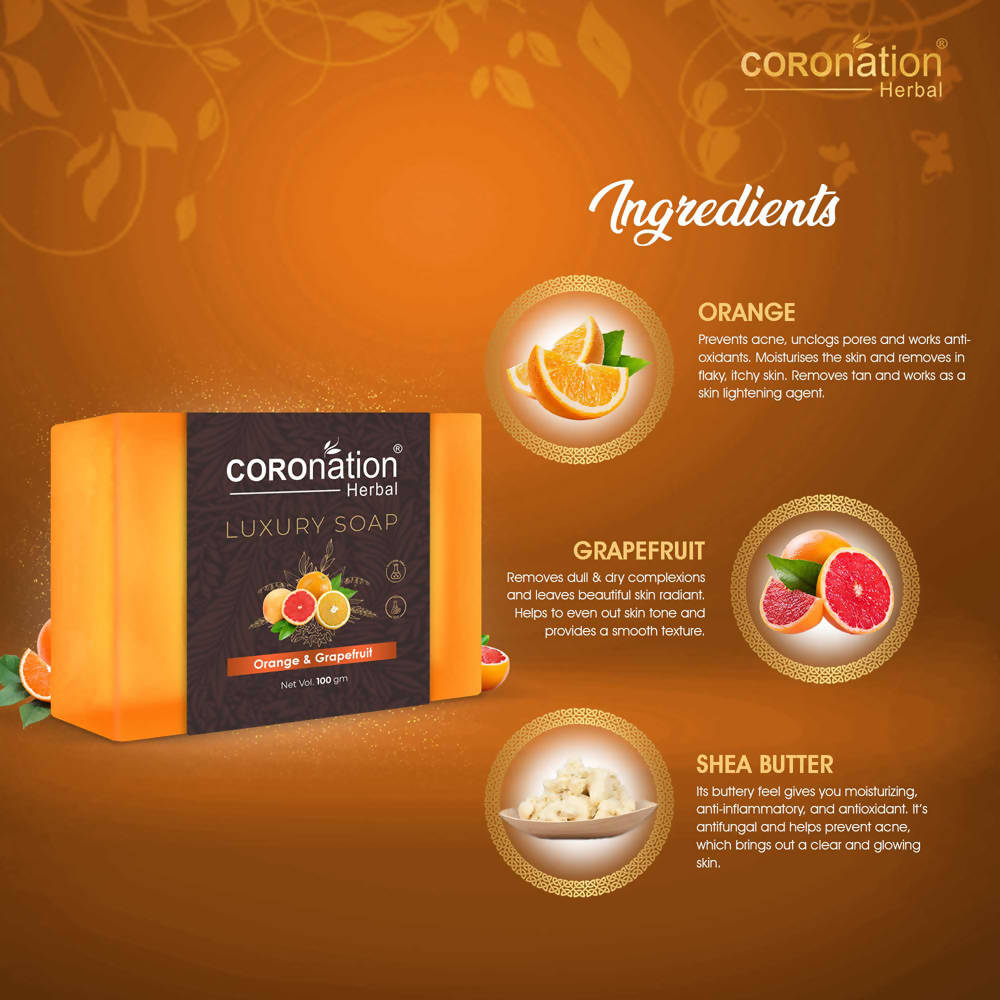 Coronation Herbal Orange & Grapefruit Luxury Soap - Distacart