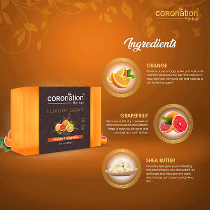 Coronation Herbal Orange & Grapefruit Luxury Soap - Distacart