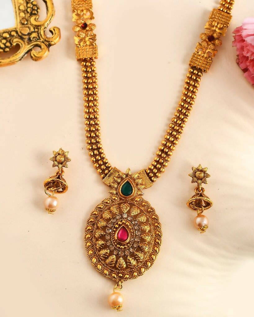 VOJ Women Gold Color stainless steel Jewellery Set - Distacart