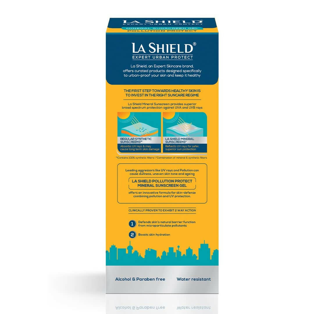 La Shield Mineral Sunscreen Gel For Pollution Protect - SPF 40 PA+++ - Distacart