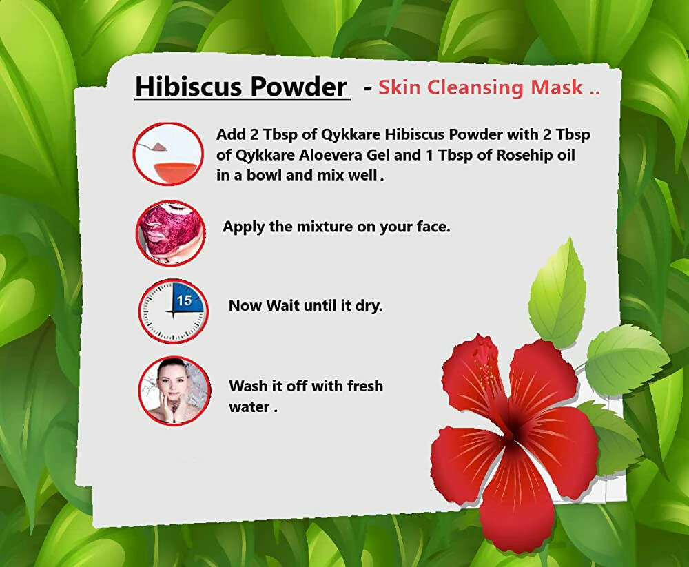 Qykkare Premium Hibiscus Powder For Hair Growth - Distacart