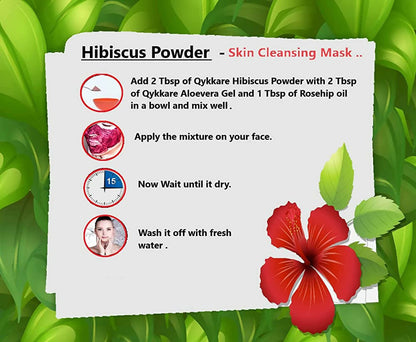 Qykkare Premium Hibiscus Powder For Hair Growth - Distacart