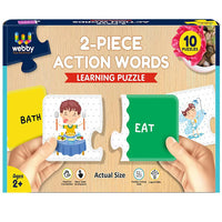 Thumbnail for Webby Action Words 2 Pieces Learning Pack Jigsaw Puzzle For Kids - Distacart