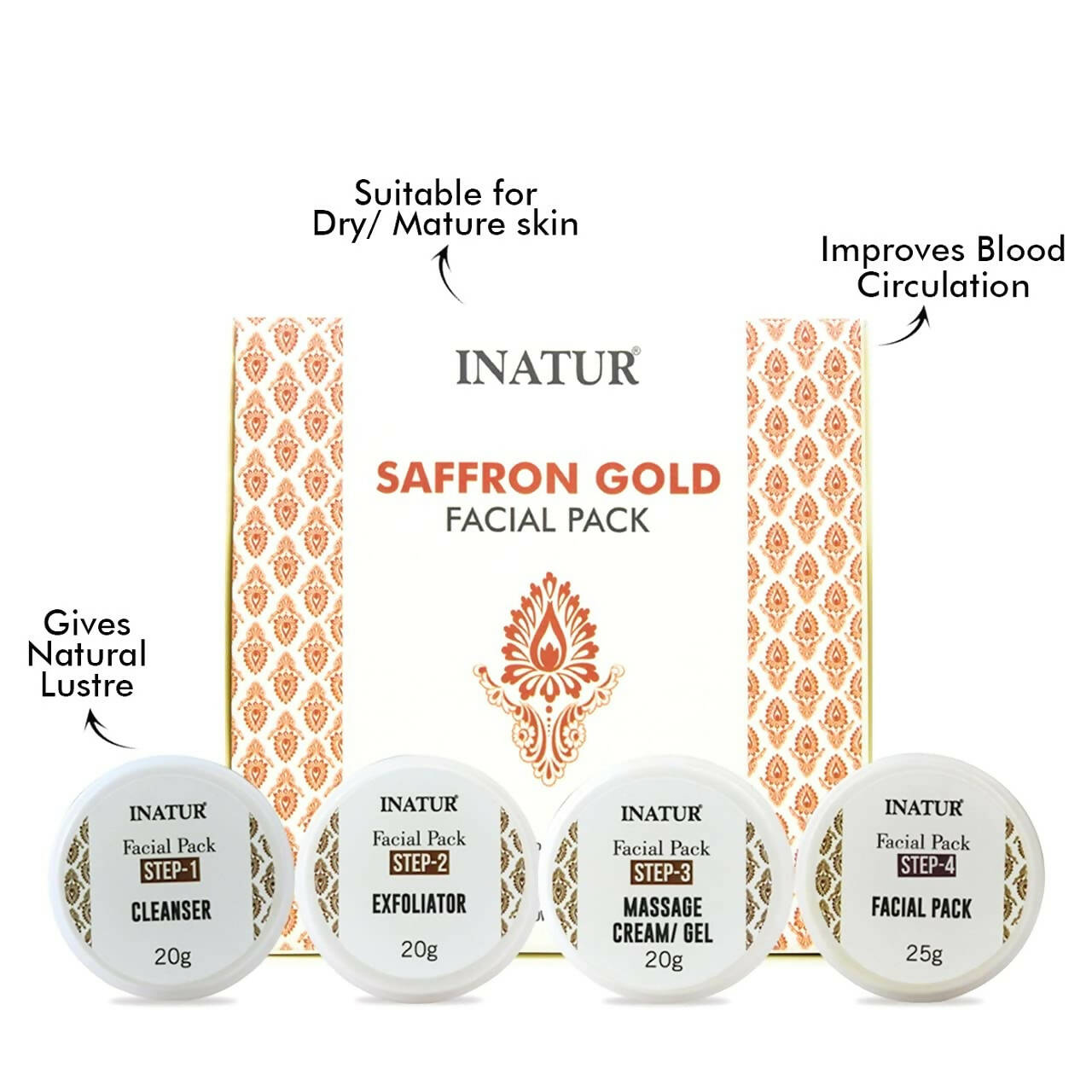 Inatur Saffron Gold Facial Kit - Distacart