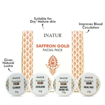 Inatur Saffron Gold Facial Kit - Distacart