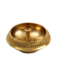 Thumbnail for Spillbox Gold Toned Kuber Nandha Deep Pooja Essentials - Distacart