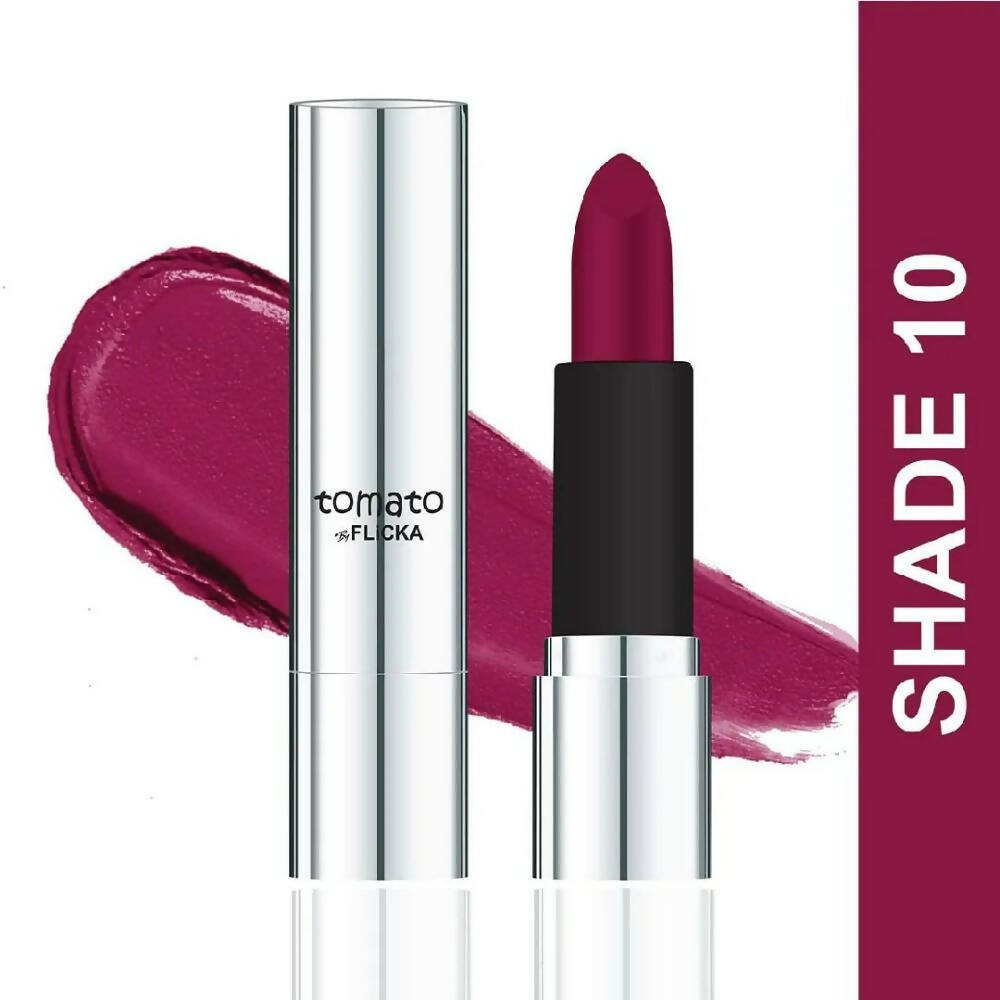 Flicka Tomato Purple Matte Finish Lipstick Shade 10 - Distacart