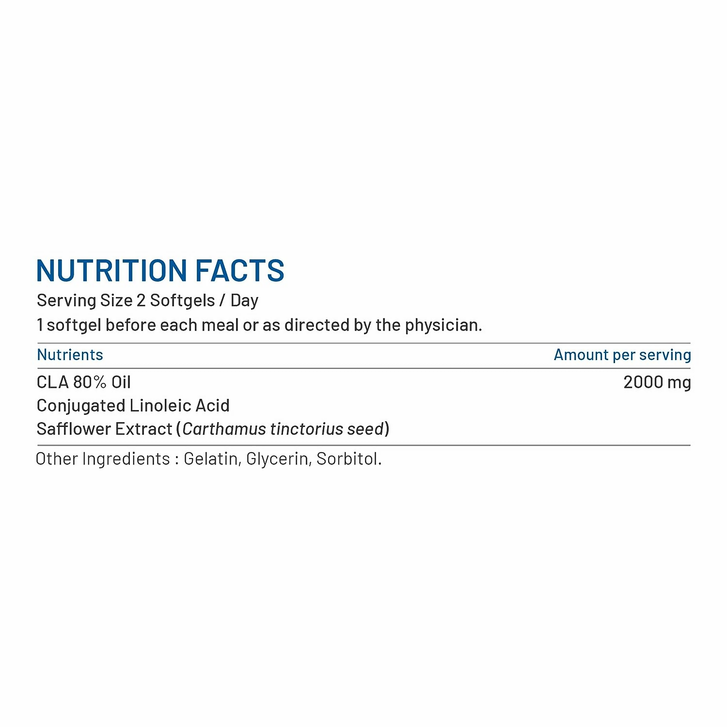 Bliss Welness CLA 2000 Softgel Capsules - Distacart