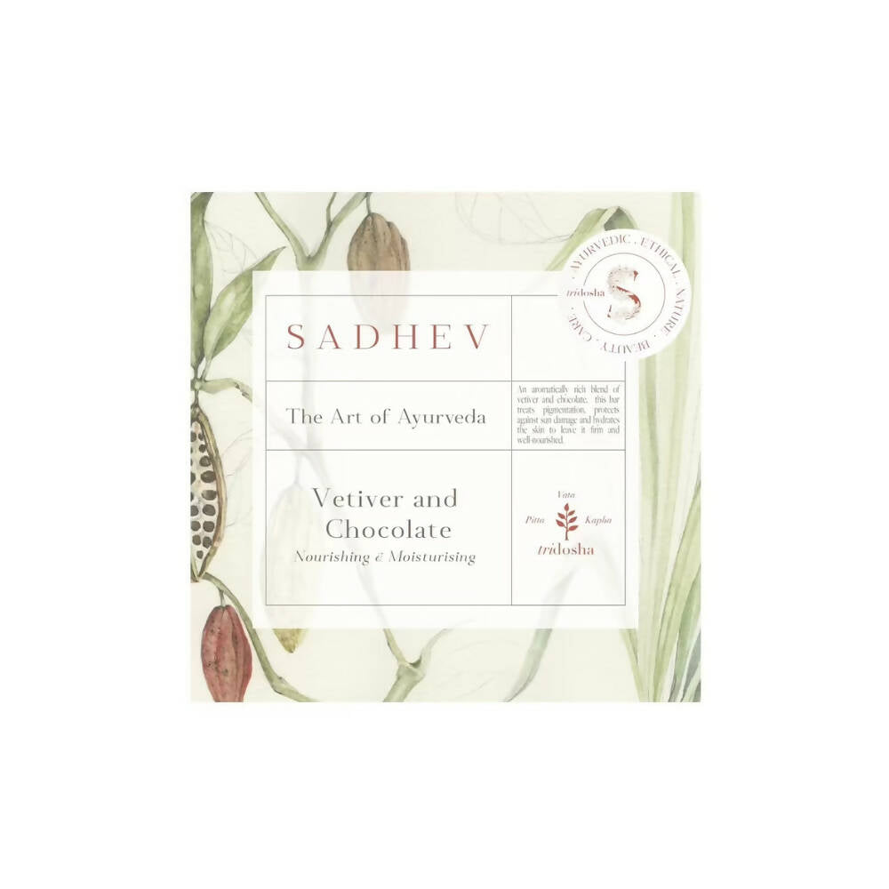 Sadhev Nourishing & Moisturizing Bathing Bar-Vetiver & Chocolate - Distacart
