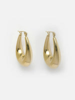 Thumbnail for NVR Women Gold Circular Hoop Earrings - Distacart