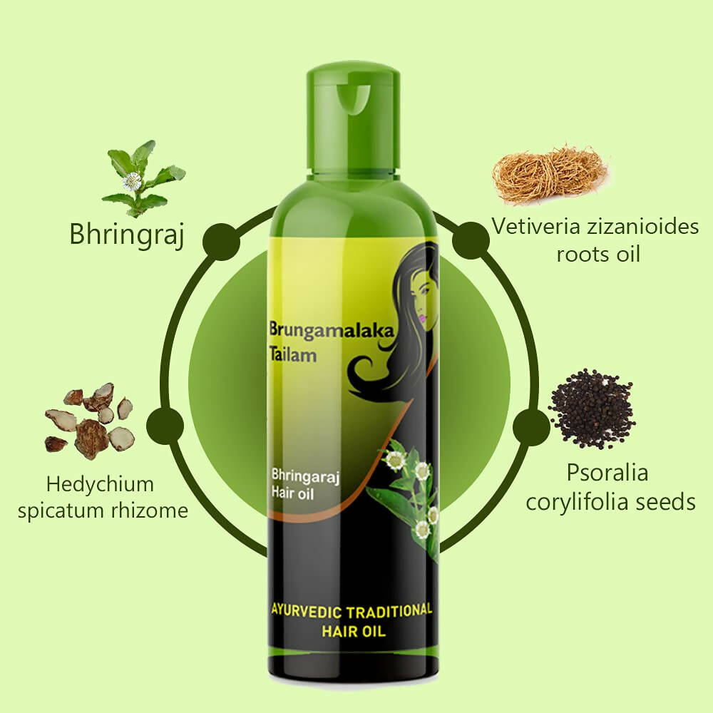 Bello Herbals Brungamalaka Tailam (Bhringaraj Hair Oil) - Distacart
