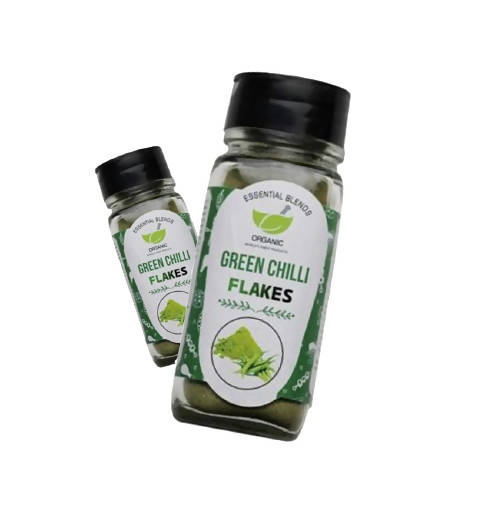 Essential Blends Organic Green Chilli Flakes - Distacart