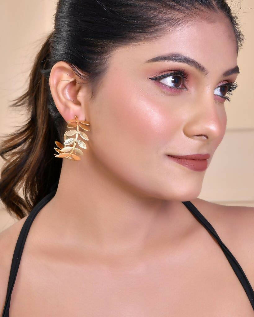 VOJ Women Gold Color stainless steel Earrings - Distacart