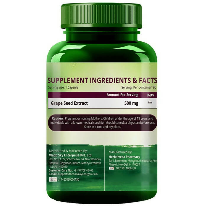 Himalayan Organics Grape Seed Extract Capsules - Distacart