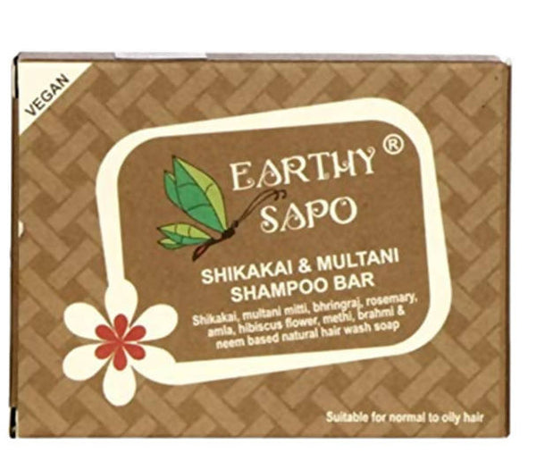 Earthy Sapo Shikakai & Multani Shampoo Bar - Distacart