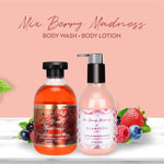 Thumbnail for Glamveda Mix Berry Madness Refreshing Body Wash & Lotion Combo Pack