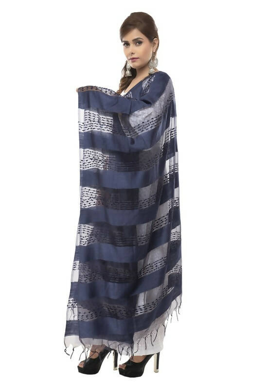 Mominos Fashion Moeza Cotton Payal Design Navy Blue Dupatta - Distacart