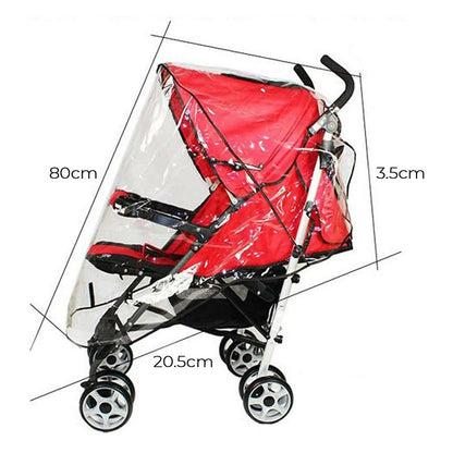 Safe-O-Kid Waterproof Transparent Rain Cum Shield Cover for Baby Pram & Strollers - Distacart