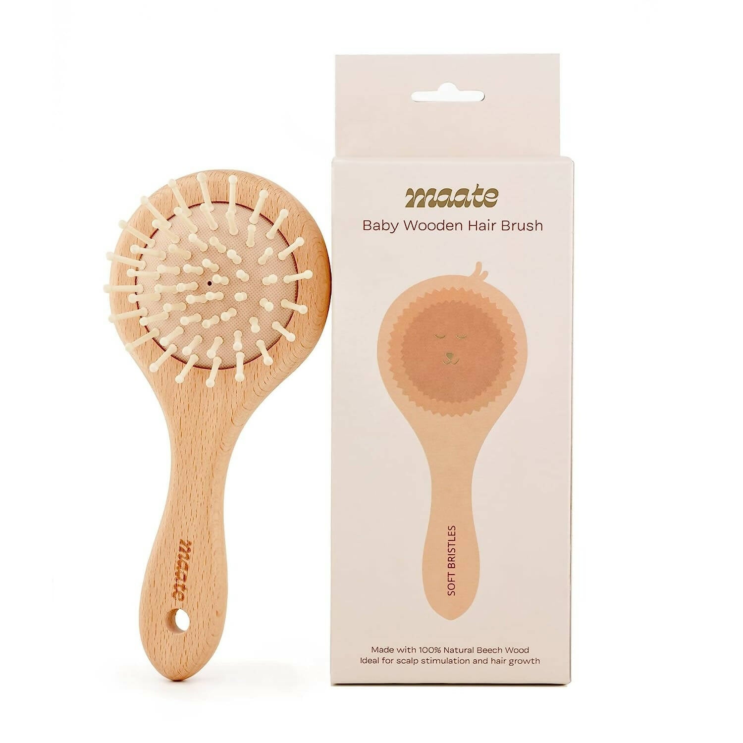 Maate Baby Wooden Comb Gift Box | Baby Wooden Hair Brush - Distacart