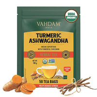 Thumbnail for Vahdam Turmeric Ashwagandha Herbal Tea Bags