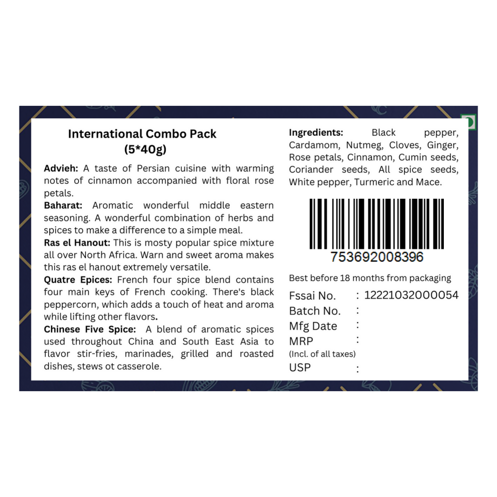 Pipar Spices International Spices Combo - Distacart