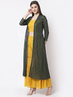 Thumbnail for Myshka multi color Color Georgette Solid Top With Pant And Shrug Set
