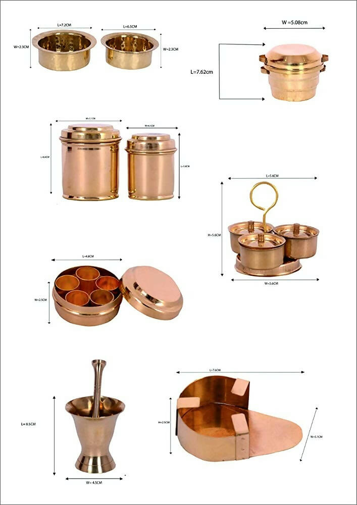 Desi Toys Premium Brass Pretend Play Kitchen Set - Distacart