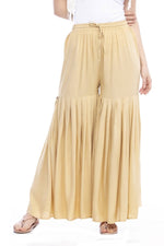 Thumbnail for Mominos Fashion Reyon Cotton Golden Palazzo For Girls - Distacart