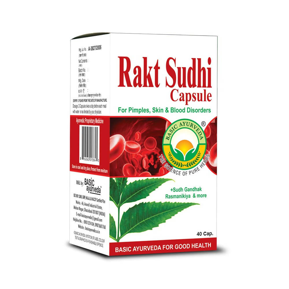 Basic Ayurveda Rakt Sudhi 40 Capsules 
