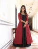 Partywear Designer Digital print Black Maslin Gown - Anbazaar - Distacart