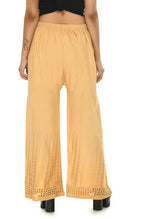 Thumbnail for Mominos Fashion Moeza Reyon Cotton Golden Color Cut Work Palazzo