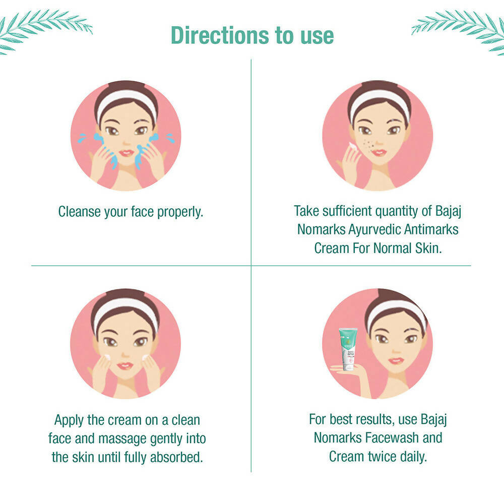 Bajaj Nomarks Ayurvedic Antimarks Cream For Normal Skin - Distacart