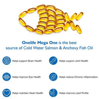 Thumbnail for Onelife Mega One Fish Oil Omega 3 Fish Oil Softgels - Distacart