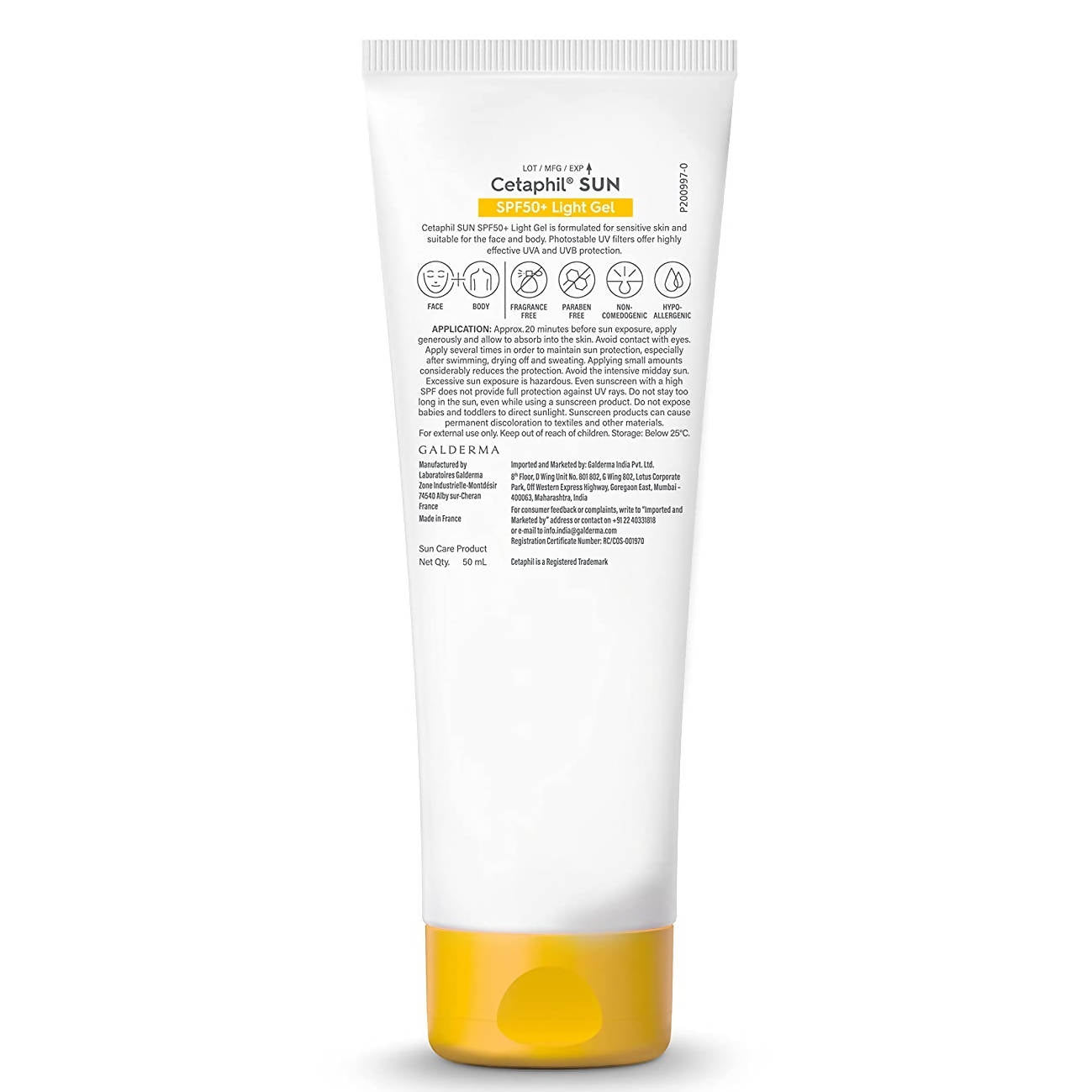 Cetaphil Sun SPF 50+ Light Gel - Distacart
