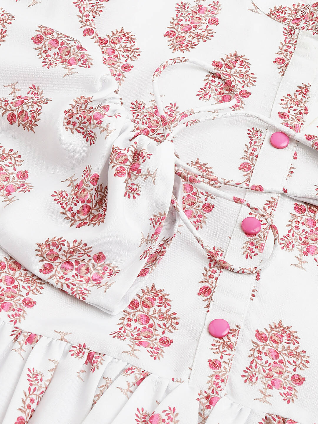 White Poly Rayon Digital Printed A-line Top - Tarini - Distacart