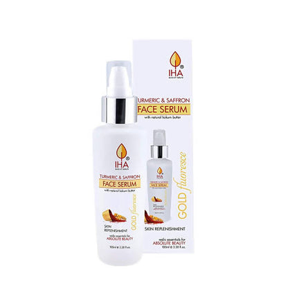 Iha Gold Fluoresce Face Serum with Turmeric & Saffron - Distacart