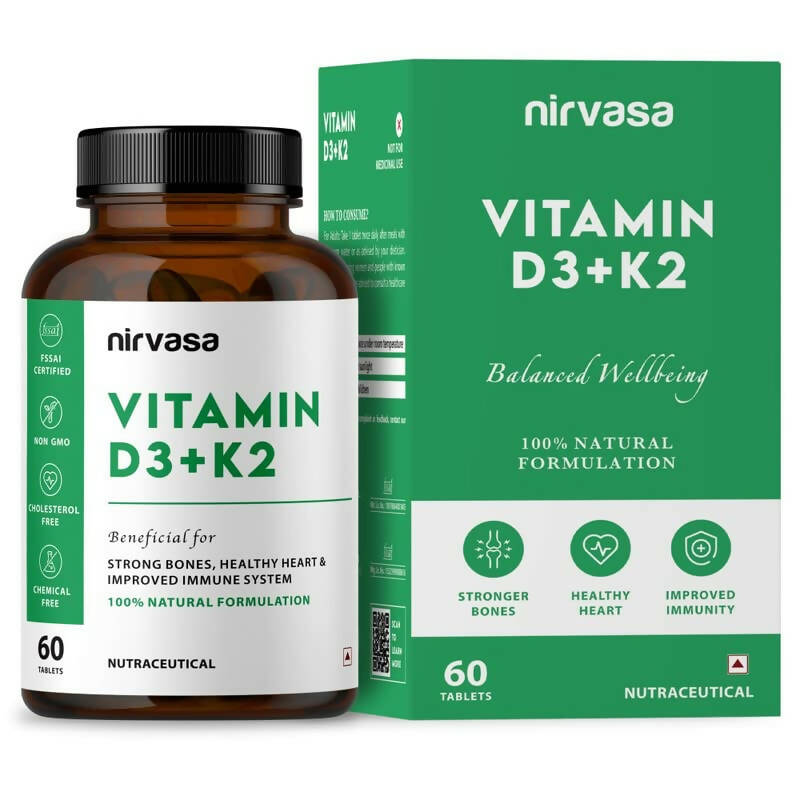 Nirvasa Vitamin D3 + K2 Tablets - Distacart