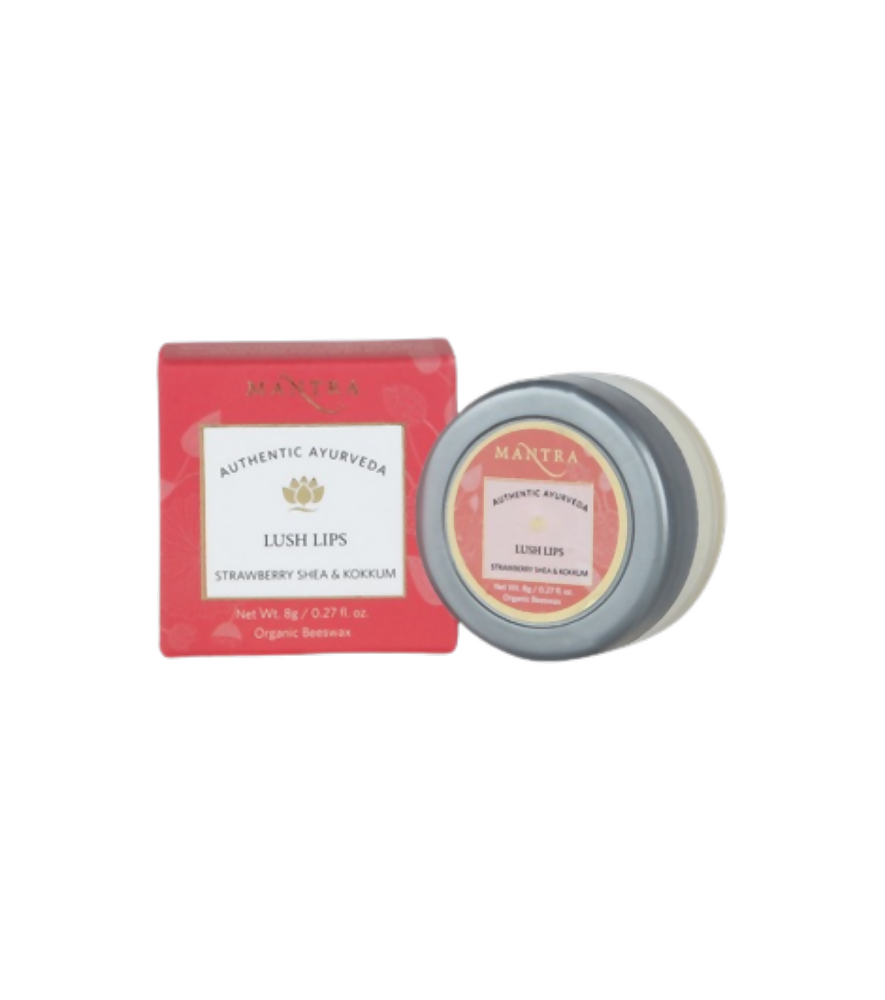 Mantra Herbal Lush Lips Strawberry, Shea & Kokkum - Distacart