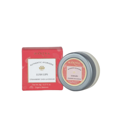Mantra Herbal Lush Lips Strawberry, Shea & Kokkum - Distacart